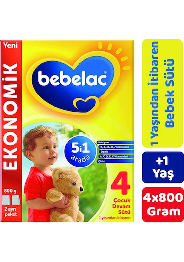 Bebelac 4 Devam Sütü 800 G 4 Adet