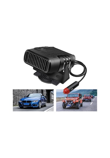 12v Siyah Araba Isıtıcısı Soğuk Ve Sıcak Rüzgar Buz Çözücü Ve Kar Buğu Giderici