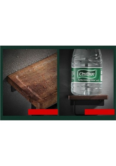 Pazly 20 Cm Masif Ahşap Tuvalet Kağıtlığı, Banyo İçin Yapışkanlı Tutucu, Ceviz Ahşap Diğer