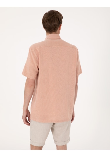 Pierre Cardin Erkek Mercan Gömlek Kısa Kollu 50307070-vr186 Mercan