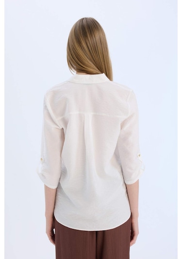 DeFacto Regular Fit Basic Düz Uzun Kollu Gömlek M9407AZ25SPWT16 DeFacto Regular Fit Basic Düz Uzun Kollu Gömlek M9407AZ25SPWT16