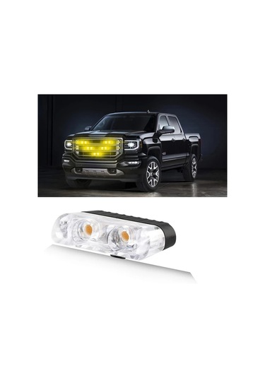 Xuweiwei 8 Adet 16led Kablosuz Uzaktan Kumandalı Sarı Araba Işıkları Kamyonlar Arabalar Vanlar İçin 12v Ön Gövde Lambaları