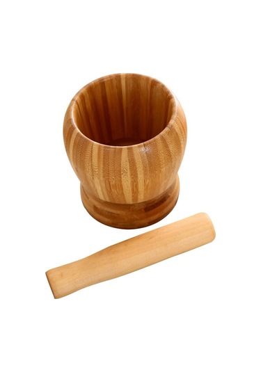 Monyee Büyük Boy Doğal Bambu Sarımsak Defteri - Evcil Pestle Ve Mortar Seti, Sağlıklı Zarf Sökme Aracı, Çok Amaçlı Ev Aletleri Bambu