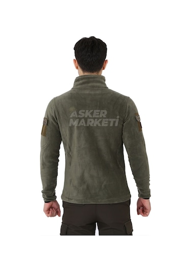 Haki Taktik Polar Hırka Yelek - Askeri Malzeme Haki