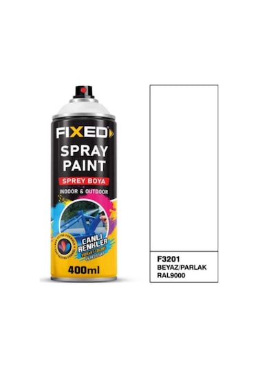 Sgs Sprey Boya Akrilik Parlak Beyaz Ral 9000 400 Ml