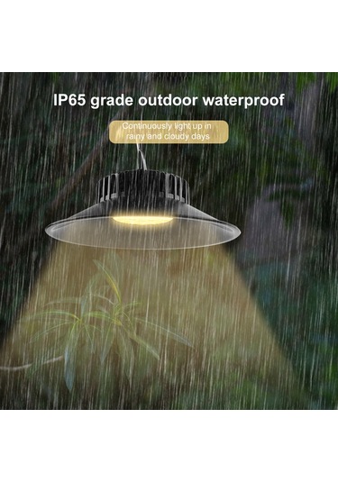 Gajeena Güneş Enerjili Dış Mekan Led Lambası, Ip65 Su Geçirmez, 3 Renk Tonu, Uzak Kumanda, Çadır Ve Bahçe Işığı Tekli Paket