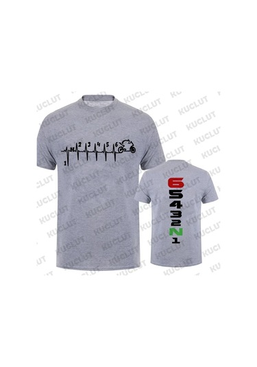 Kucluterkek Motosiklet Baskılı T-shirt 1n23456 - Yaz Moda Günlük Tişörtroyal Blue Royal Blue