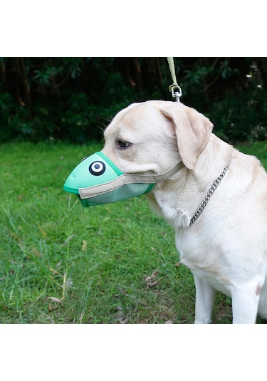 Homyl Pet Köpek Namlu Ayarlanabilir Ağız Maskesi Anti L-yeşil