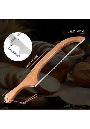 Trendooze Kahve Rengi Profesyonel Ev Bıçağı Ayarlanabilir Ekmek Bıçağı Kahverengi Kahverengi