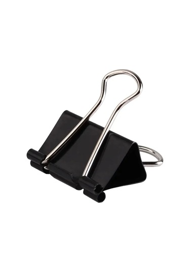 10 Adet/takım Siyah Klasör Klipsleri Foldback Metal Ataçlar