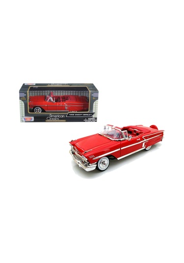 Model Araba Motormax 1 24 1958 Chevy İmpala - Kırmızı