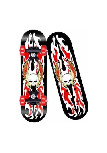 Ahşap Kaykay Büyük 60 Cm 4 Tekerlekli Kaykay Skateboard Çok Renkli