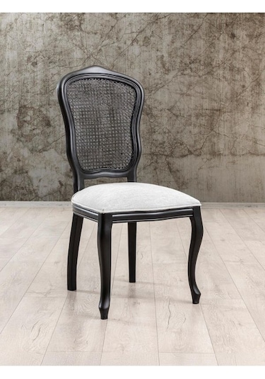 Louvre Country Hazeranlı Sandalye Siyah