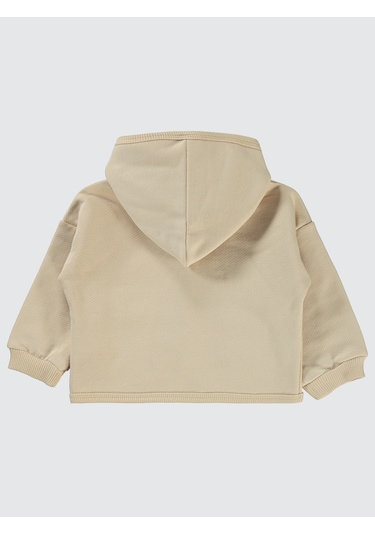 Civil Baby Kız Bebek Kapüşonlu Hırka 6-18 Ay Bej Bej