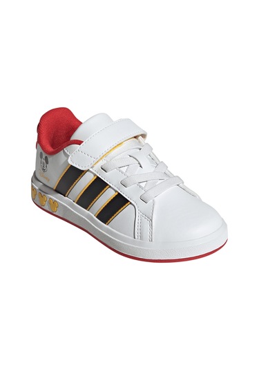 Adidas Adi Das Grand Court Mickey Whtcblackbogold Unisex Çocuk Beyaz Günlük Ayakkabı 31365 Beyaz