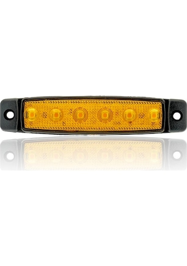 12v 6 Led Turuncu Parmak Lamba Su Geçirmez İnce Dizayn Side Marker