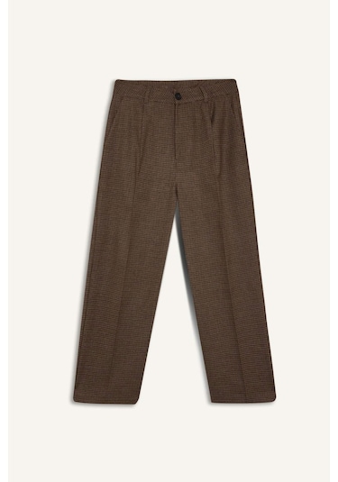 DeFacto Carrot Fit Pensli Pantolon Yüksek Bel Cepli Kısa Paça E0234AX24AUBN225