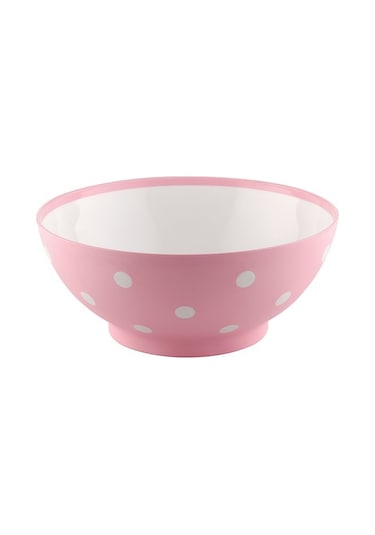 Benekli Renkli Yuvarlak Salatalık Kase Tabak 3 Litre 25.5x25.5x11