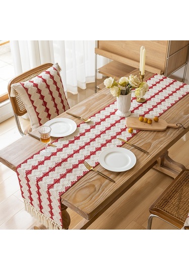 Sones 33x153cm Noel Havlu Nakışlı Masa Bayrağı Basit Masa Örtüleri Noel Ağacı Dalgası Diğer