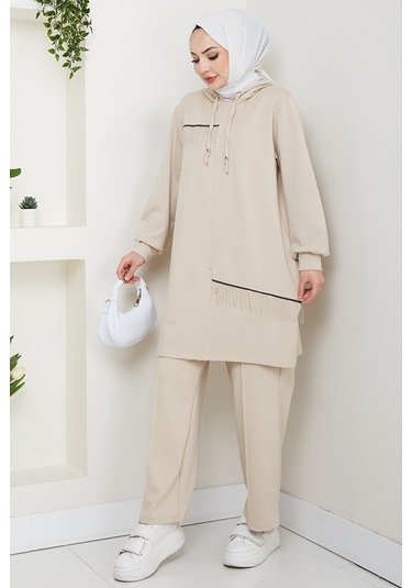 Zincir Detay Oysho İkili Takım 1660 - Bej Bej