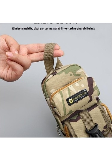 Çocuk Çok Katmanlı Kamuflaj Fermuarlı Kalem Çantası Jmfr9v Sarı