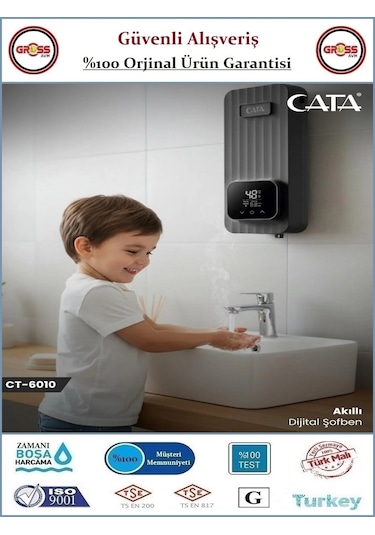 Cata Akıllı Dijital Şofben - Elektrikli Akıllı Şofben - 5500w