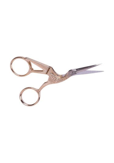 Tahtakaletoptanci Metal Makas Sade Süslenmemiş Kuğu Modeli Söz Nişan Makası Gold