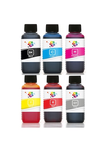 QC Canon Pixma G640 Uyumlu Yazıcı Mürekkep Seti 100ml 6 Renk