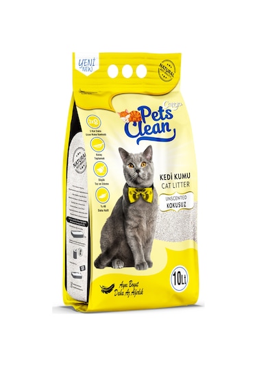 Pets Clean Kedi Kumu Natural Kokusuz 10lt