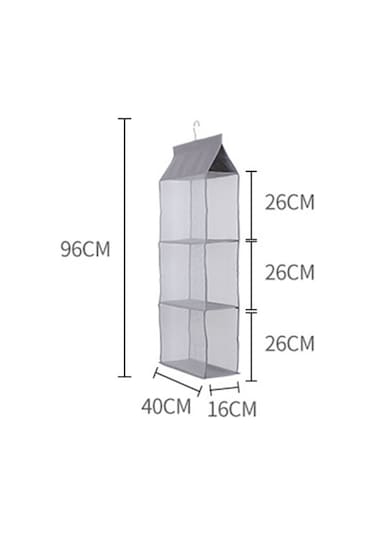 Cbtx 3 Katlı Çanta Asma Organizatör Yerden Tasarruflu Dokunmamış Kumaş Saklama Çantası Bej