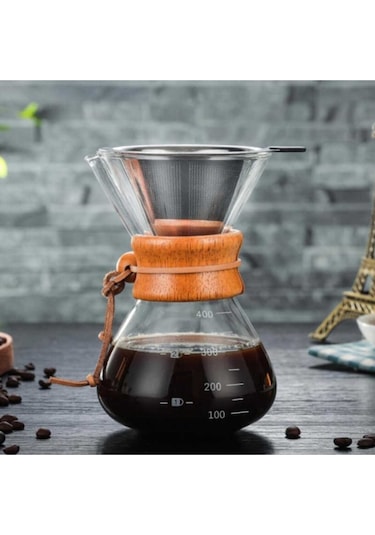 Campout Filtre Kahve Cam Seti Chemex Çok Renkli
