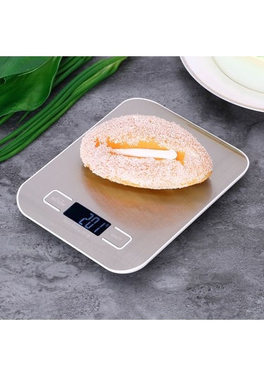 5kg Hassas Mutfak Terazisi - Çok Fonksiyonlu Mini Elektronik Tartı G, Lb, Oz, Ml Beyaz Beyaz