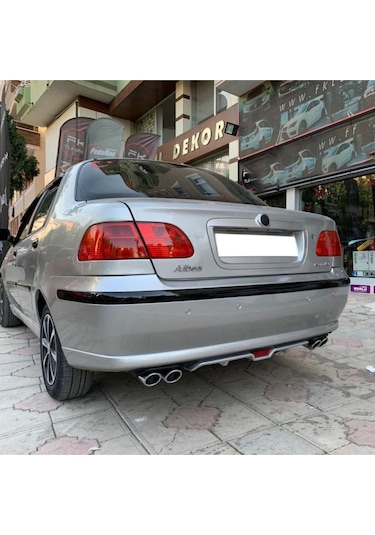Fiat Albea Uyumlu Siyah Difüzör 4 Krom Egzoz Görünümlü Difizör Arka Ek Body Kit