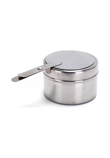 1x Taşınabilir Rüzgar Geçirmez Saplı Alkol Soba Yakıt Acil Durum Hayatta Kalma Açık Hava Aracı Gümüş