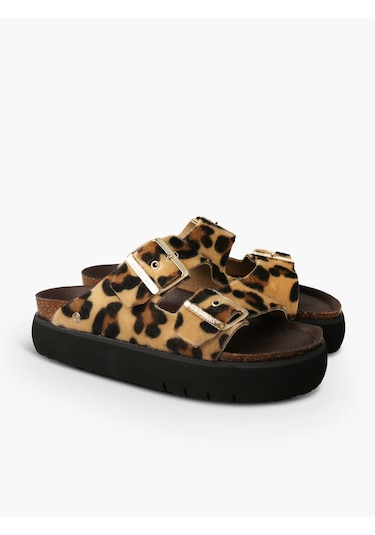 Terlik Kadın Diğer Honolulu G106336 Genuins Vegan Leopard Vegan Leopard Çok Renkli