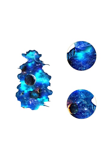 Suntek Zemin Tavan Ev Için 3d Galaxy Duvar Çıkartmaları Pvc