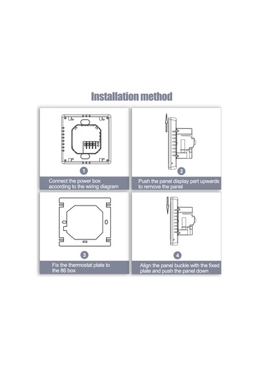 Monyee Su Isıtma Wifi Akıllı Termostat, Tuya App Kontrol, Beyaz Arka Işık, Dokunmatik Panel, 3a Yük, 5-90 C Ayarı