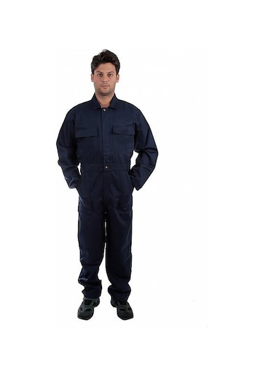 Iş Elbisesi Iş Tulumu Boy Tulum Lacivert Kollu xl
