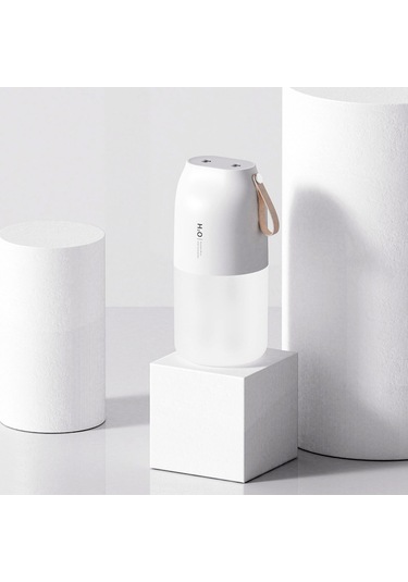 Ruicoo Beyaz İki Fırçalılı Usb Lıra Nemlendirici, Otomatik Kapanma Ve Gece Lambası, Araç/ofis/ev Kullanıma Uygun Sessiz Buhar Üreteci