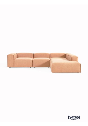 Most Mollis Pro 4 Modül Sağ Köşe Koltuk Takımı Kiremit Keten Kuma