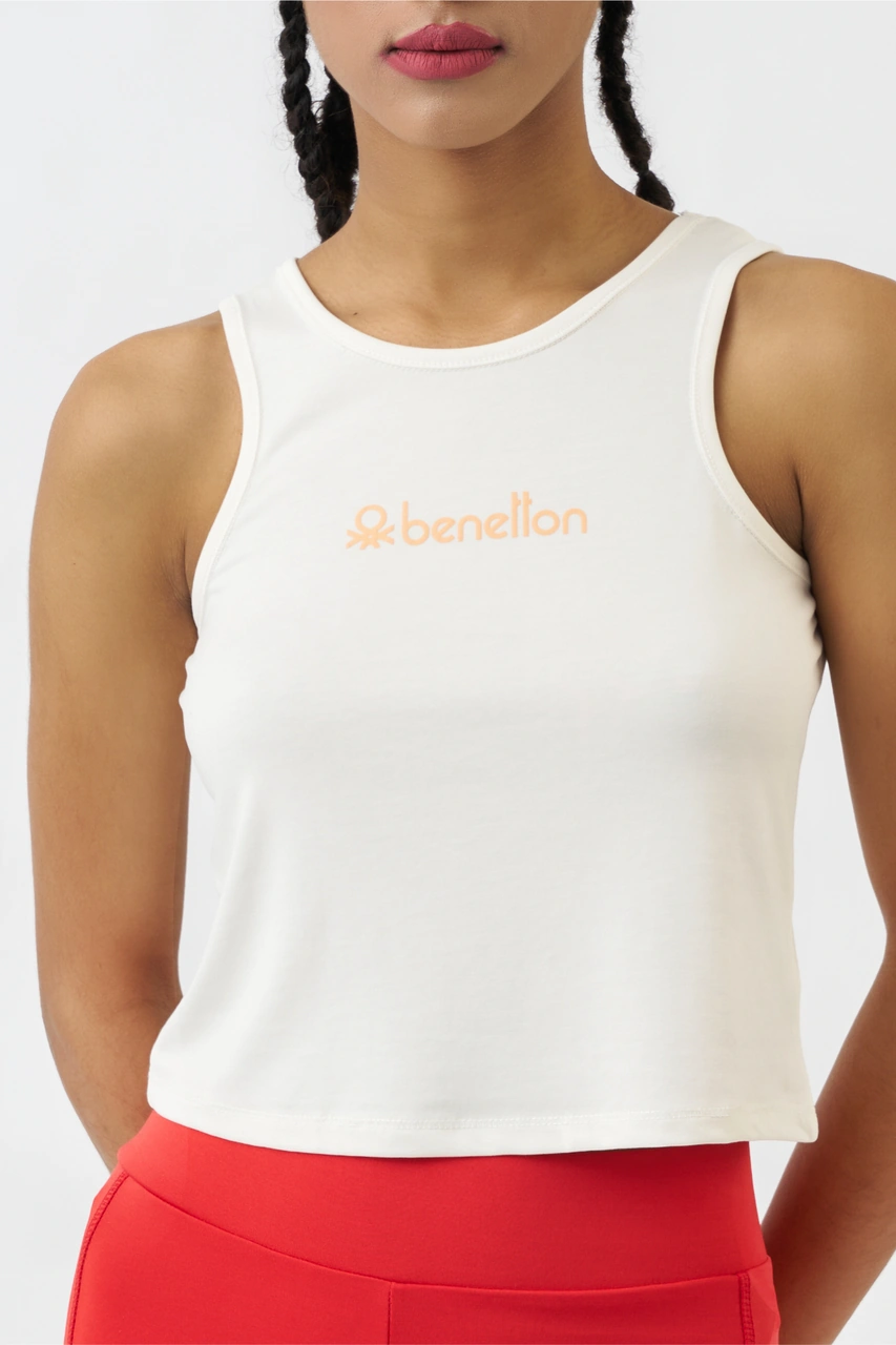 United Colors Of Benetton Kadın Atlet Bnt-w20983 Ekru
