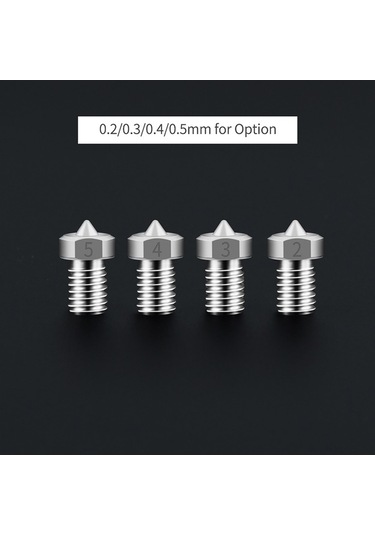 Moly Yunboo Aibecy V6 Titanyum Allüminyum Nozzle Seti - 1.75mm Filament İçin 0.5mm Çaplı 3 Adet - Dayanıklı Uçlar
