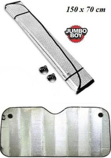 Oto Ön Cam Metalize Güneşlik 70 150 Cm Büyük Boy Nikel Vantuzlu