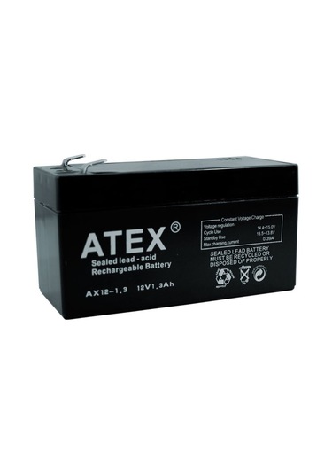 Atex Ax-12V 12 Volt 1.3 Amper Bakımsız Kuru Akü