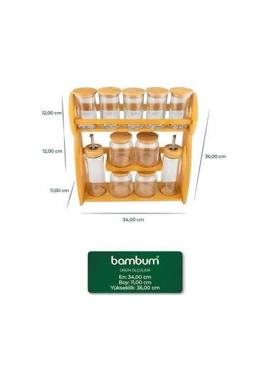 Bambum Layla - 12 Parça Mutfak Seti Şeffaf