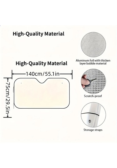 Topshop1 Göz Kırpan Tasarım Araç Güneşliği - Uv Koruma Katlanır Hızlı Soğutma