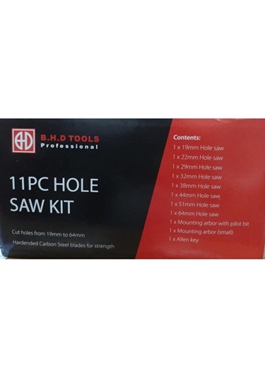 11 Parça 19-64 Mm Alçıpan Ahşap Delme Panç Seti