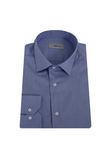 Uki İndigo Comfort Fit Uzun Kol Gömlek İndigo