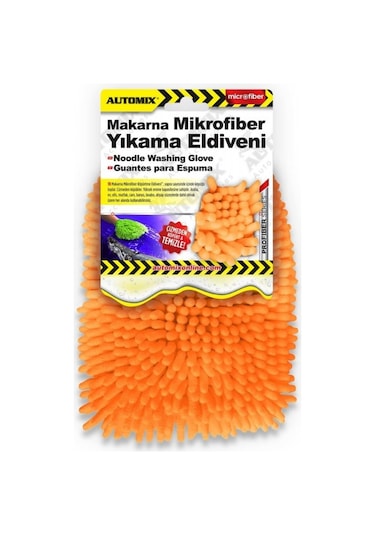 Automix Mikrofiber Yıkama Eldiveni Makarna-püskül 39848