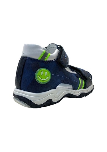 Tuğba Ortopedi 544 Erkek Bebek Deri Korseli Sandal Lacivert